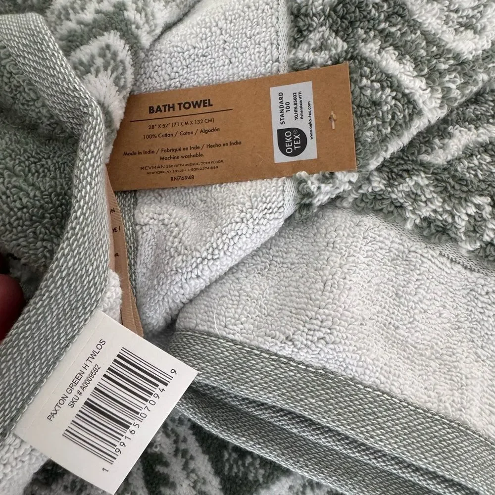 Wrangler Paxton Green Western Southwest Bathroom Bath Hand Towels Set